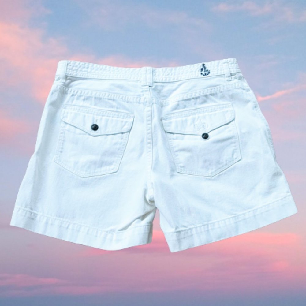 🎉SOLD🆕 Lauren Ralph Lauren White Denim Shorts size 10 - Picture 3 of 8